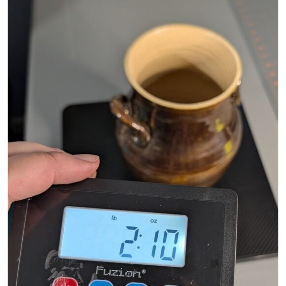 Whiskey Creek Pottery Jug Vase 8.25" Signed by S. Kammerer Brown Bronze Hand thr - Picture 12 of 13